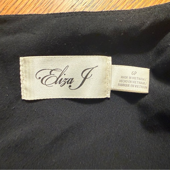 Eliza J Black Fit-and-Flare Dress with Fluted Sleeves - Picture 7 of 7